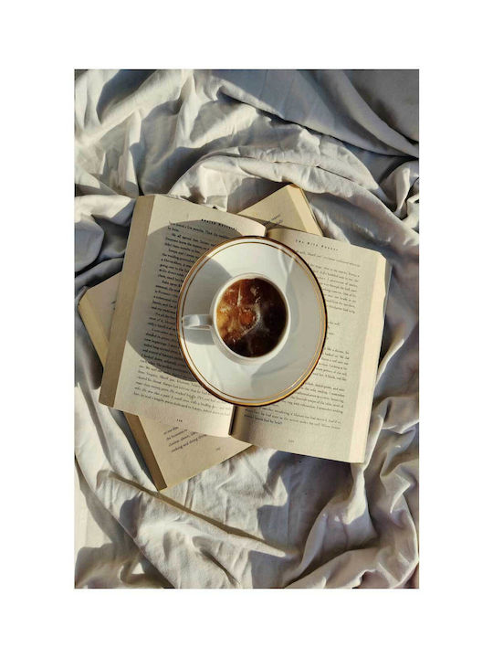 Πίνακας Coffee Open Books On Fabric Coffee Open Books On Fabric 100x150