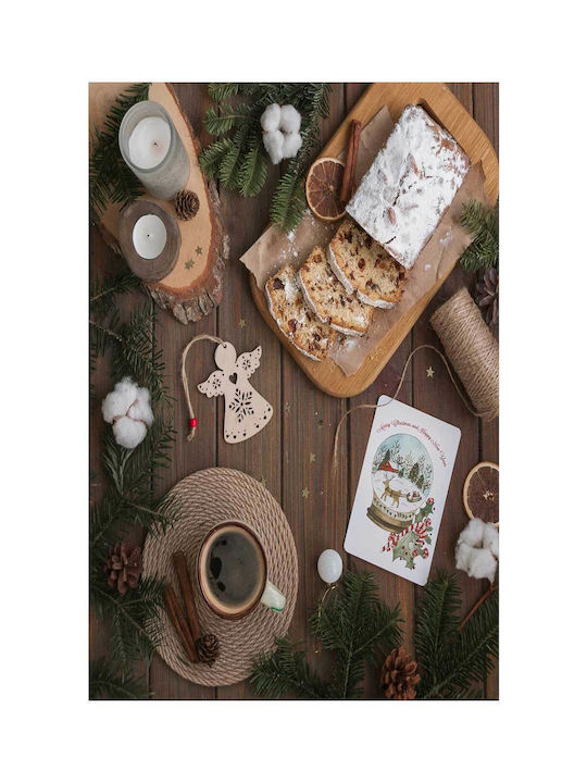 Gemälde Weihnachtsstillleben Kuchen Kaffee 80x120