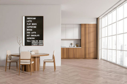 Πίνακας Coffee Menu Sign Πινακίδα Μενού Καφέ 80x120