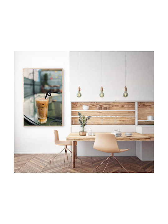 Painting Iced Coffee On Glass Table 80x120