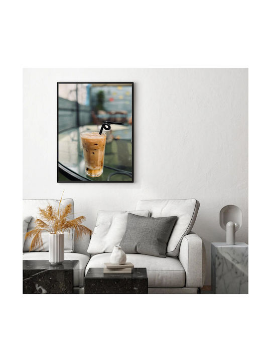 Painting Iced Coffee On Glass Table 80x120