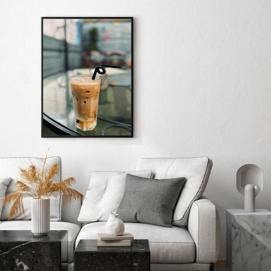 Painting Iced Coffee On Glass Table 80x120