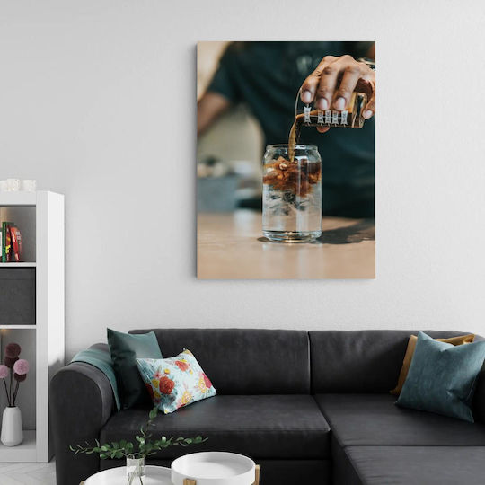 Pouring Coffee Into Glass Painting 80x120
