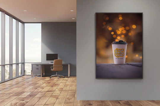 Gemälde Metro Café Kaffeetasse Bokeh Hintergrund Metro Café Kaffeetasse Hintergrund Bokeh 80x120