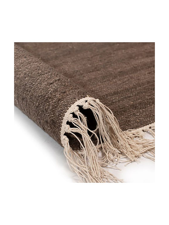Viokarpet Lyra Handgefertigt Teppich Rechteckig Sommer Korbweide mit Fransen Natural Blue