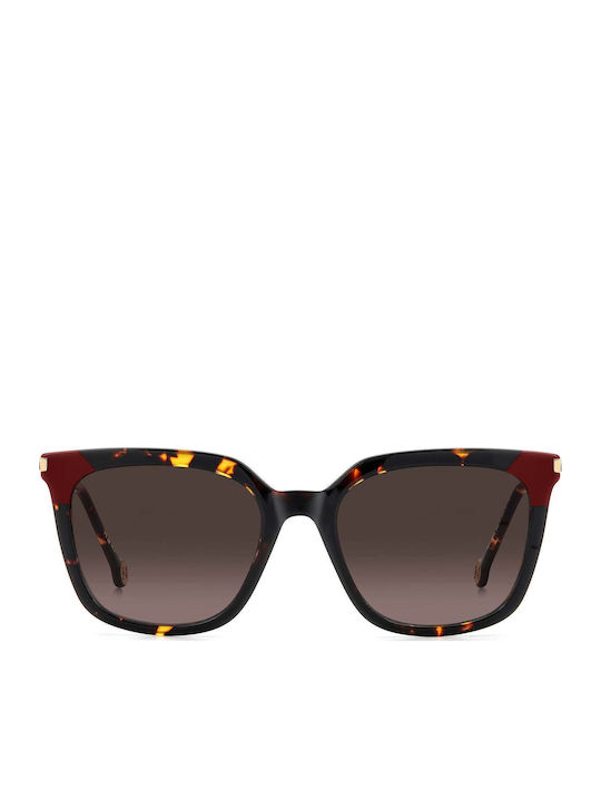 Carolina Herrera Women's Sunglasses with Brown Tartaruga Plastic Frame and Brown Gradient Lens HER 0308/S 086/HA