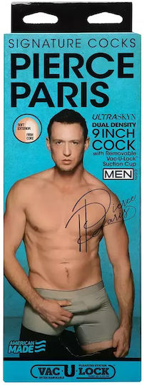 Doc Johnson Signature Cocks Pierce Paris Ultraskyn with Removable Vac-U-Lock Ρεαλιστικό Dildo με Όρχεις και Βεντούζα Vanilla 23cm