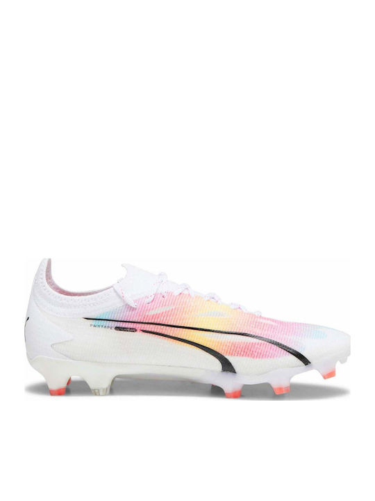 PUMA King Ultimate Pantofi de Fotbal cu crampoane Albe