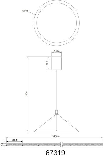 Globo Lighting Pendant Light Black