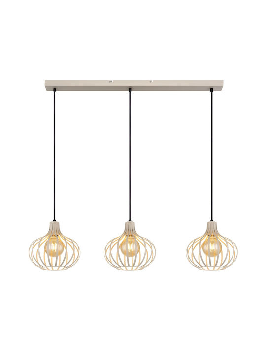 Globo Lighting Κρεμαστό Φωτιστικό Μπεζ