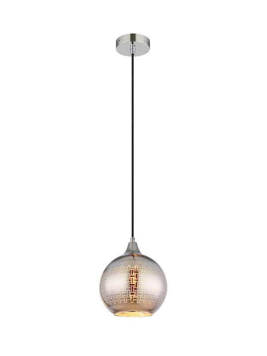 Globo Lighting Κρεμαστό Φωτιστικό Ασημί