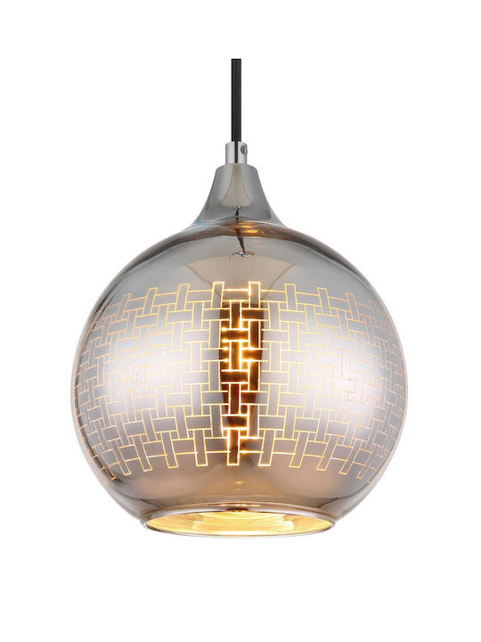 Globo Lighting Κρεμαστό Φωτιστικό Ασημί