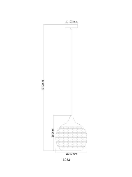 Globo Lighting Κρεμαστό Φωτιστικό Ασημί