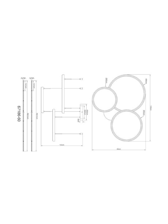 Globo Lighting Κρεμαστό Φωτιστικό Μαύρο