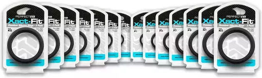 Perfect Fit Brand Xact-Fit Cock Ring Cock Silicon Negru 2buc