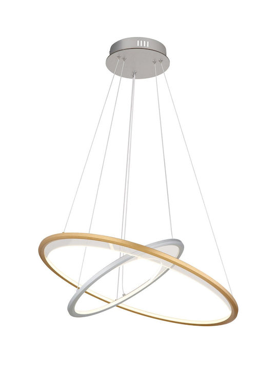 Globo Lighting Κρεμαστό Φωτιστικό Ασημί