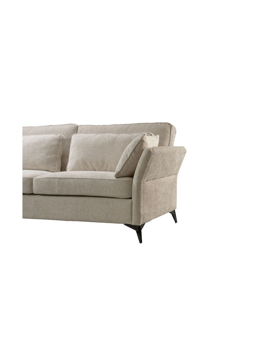 Parfait Γωνιακός Καναπές με Δεξιά Γωνία Beige 307x185x92εκ.