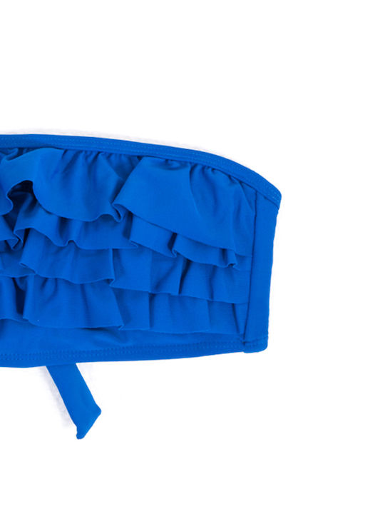 Trägerloses Bikinioberteil Blau