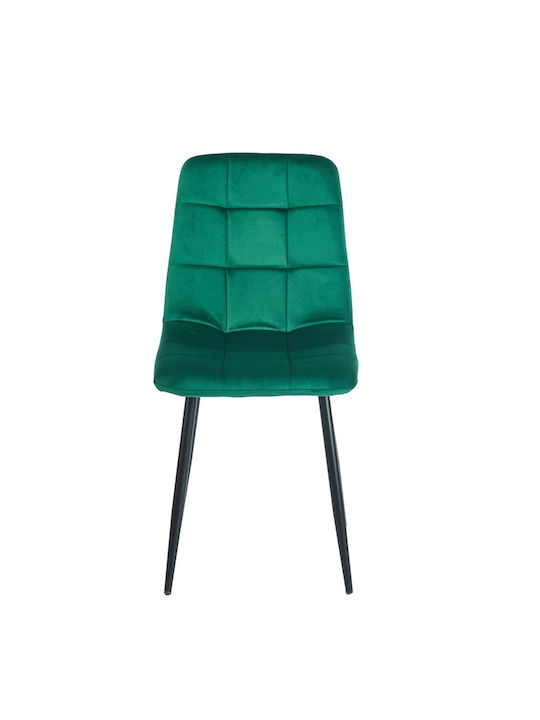 Oscar Dining Room Velvet Chair Green Velvet 44x56x87cm