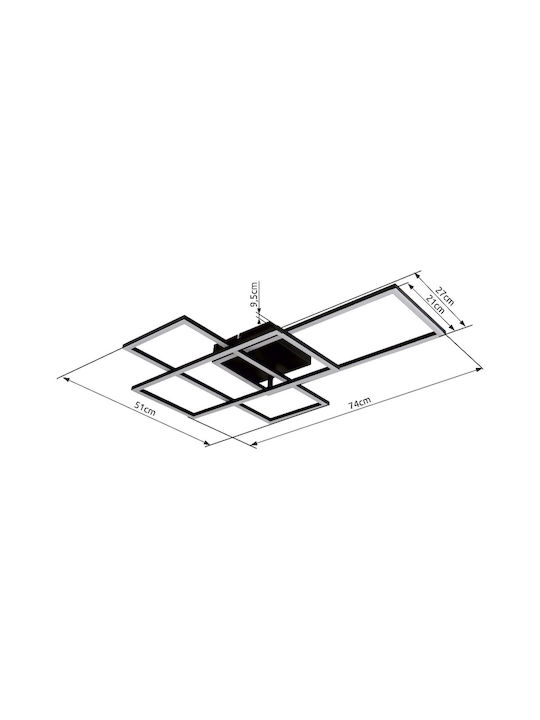 Globo Lighting Gabriel Ceiling Mount Light Black