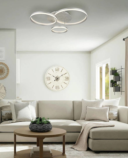 Globo Lighting Πλαφονιέρα Οροφής 85.5εκ. Ασημί