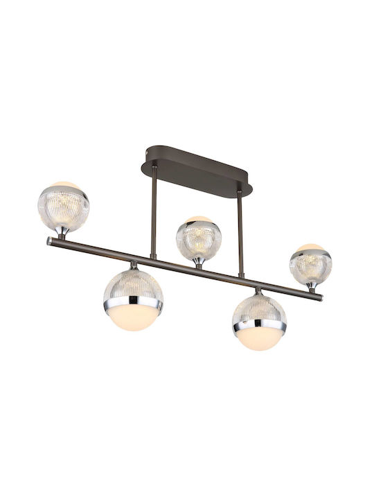 Globo Lighting Ceiling Mount Light 65cm Transparent with Integrated LED and Remote Control