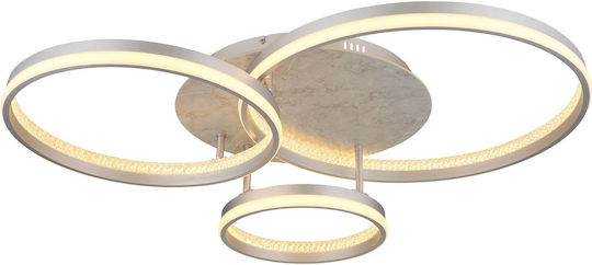 Globo Lighting Πλαφονιέρα Οροφής 85.5εκ. Ασημί