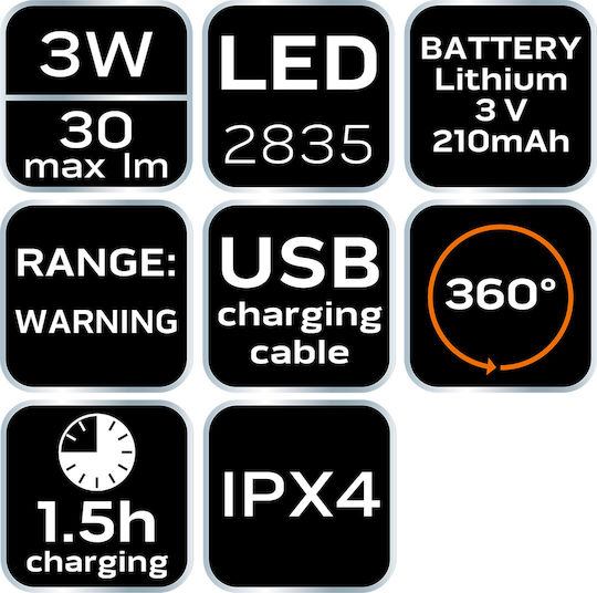 Neo Tools 91-002 Rechargeable Rear Bicycle Light