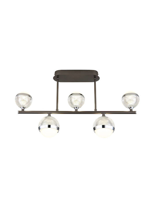 Globo Lighting Ceiling Mount Light 65cm Transparent with Integrated LED and Remote Control