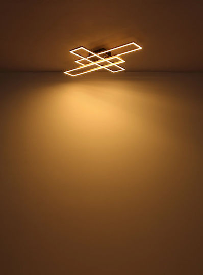 Globo Lighting Luminiță De Tavan Montată 80cm Neagră Cu LED Integrat
