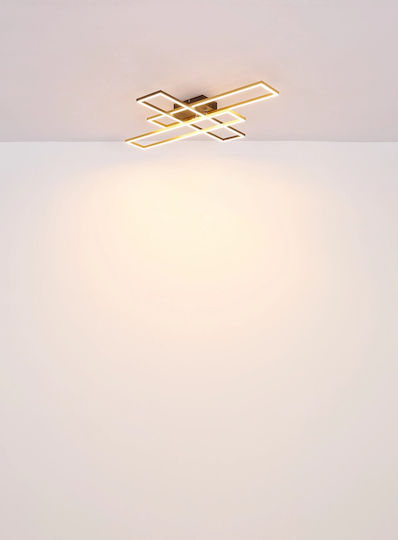 Globo Lighting Luminiță De Tavan Montată 80cm Neagră Cu LED Integrat