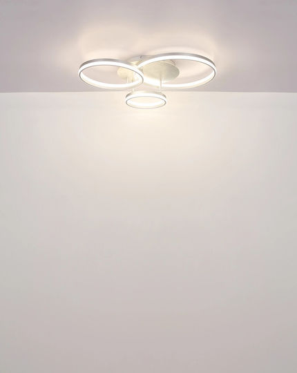 Globo Lighting Πλαφονιέρα Οροφής 85.5εκ. Ασημί
