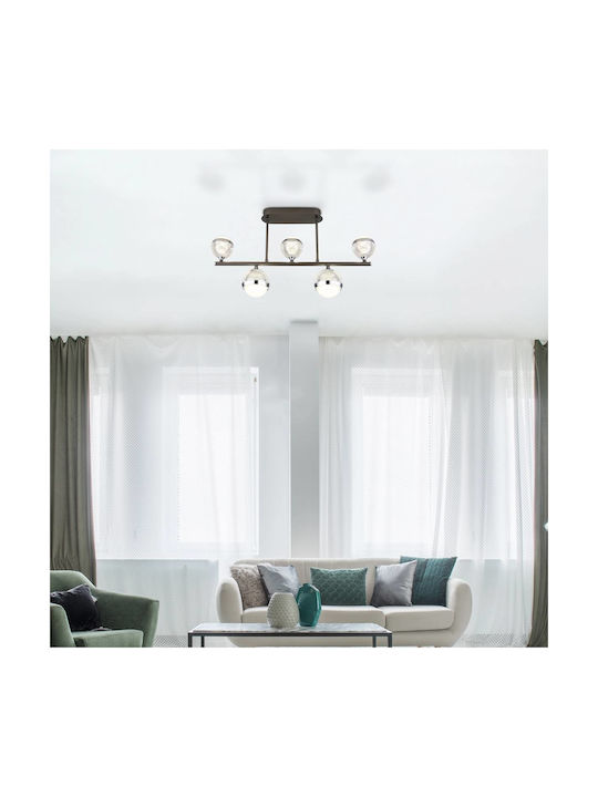 Globo Lighting Ceiling Mount Light 65cm Transparent with Integrated LED and Remote Control