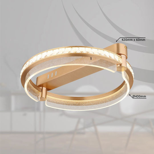 Globo Lighting Πλαφονιέρα Οροφής 40εκ. Διάφανη