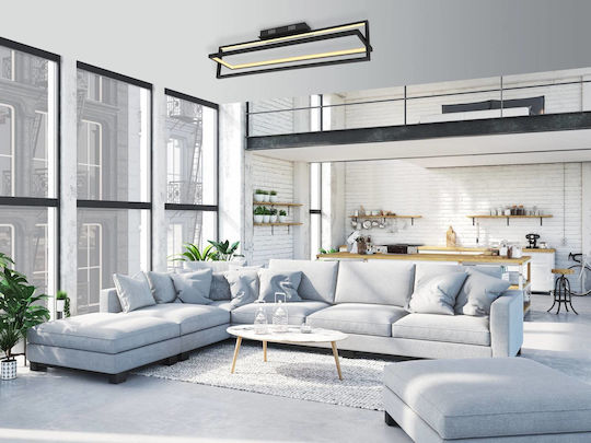 Globo Lighting Πλαφονιέρα Οροφής 82εκ. Μαύρη
