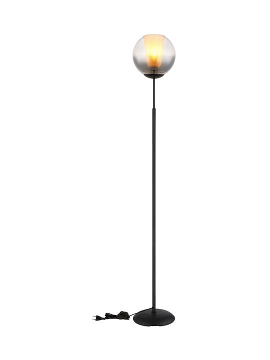 Globo Lighting Floor Lamp H154.5xW25cm. with Socket for Bulb E27 Black
