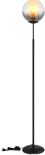 Globo Lighting Stehleuchte H154.5xB25cm. mit Fassung für Lampe E27 Schwarz
