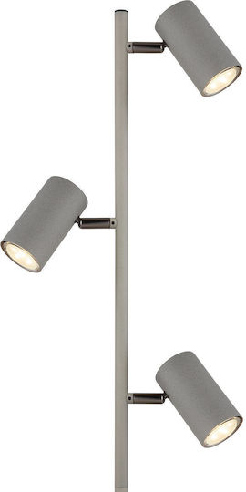Globo Lighting Robby Floor Lamp Height 154xDepth 23cm with Lamp Bulb Base GU10 Grey
