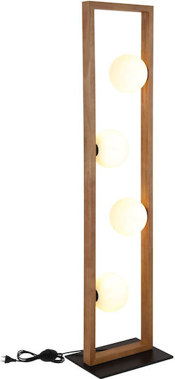Globo Lighting Floor Lamp H110xL28cm with G9 Bulb Socket Brown