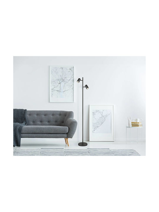 Globo Lighting Floor Lamp with Socket for Bulb GU10 Gray