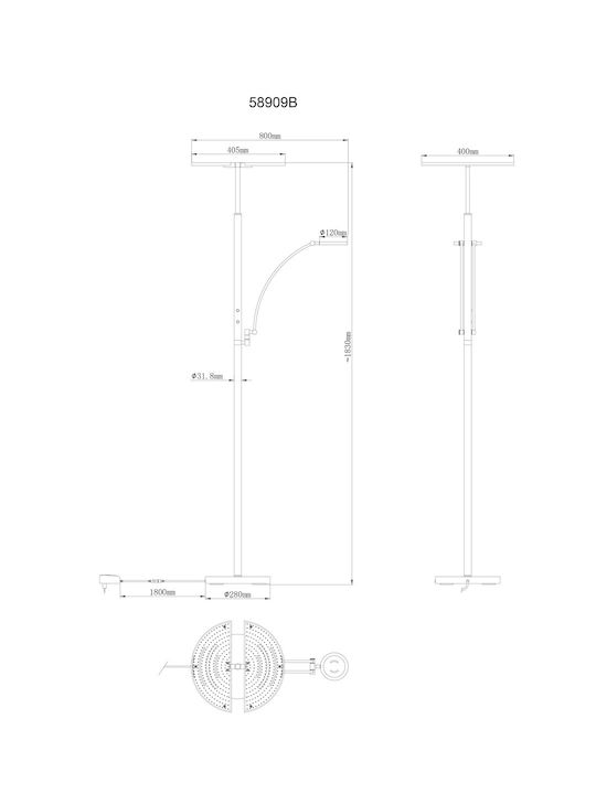 Globo Lighting Подова Лампа Кафяв