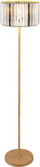 Globo Lighting Floor Lamp Height 150cm with Lamp Bulb Base E27 Beige