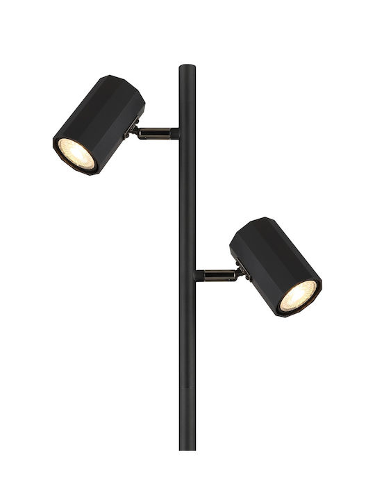 Globo Lighting Floor Lamp with Socket for Bulb GU10 Black