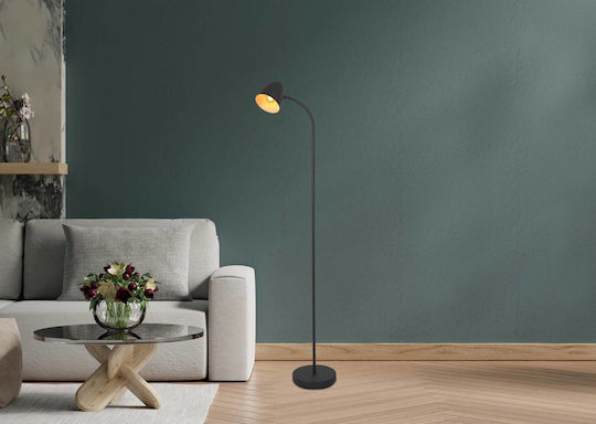 Globo Lighting Floor Lamp Height 145cm with Lamp Bulb Base E14 Black