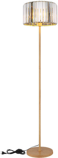 Globo Lighting Floor Lamp Height 150cm with Lamp Bulb Base E27 Beige