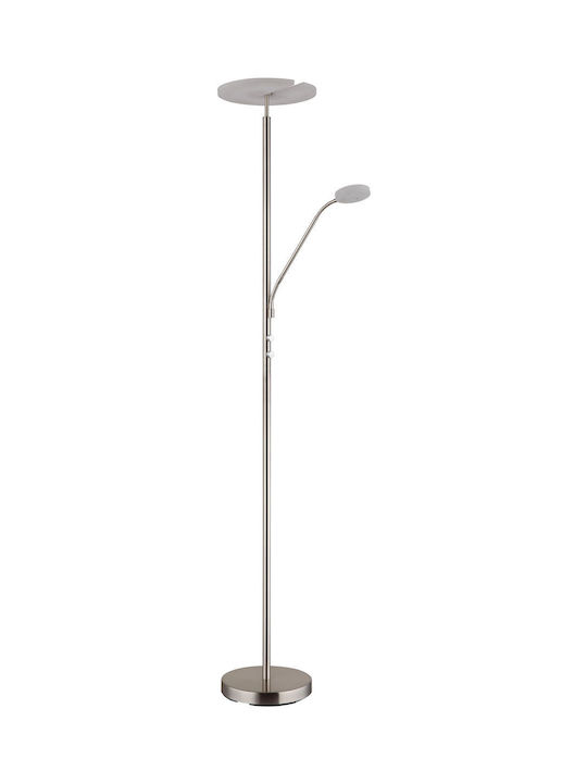 Globo Lighting LED Floor Lamp with Warm White Light Silver
