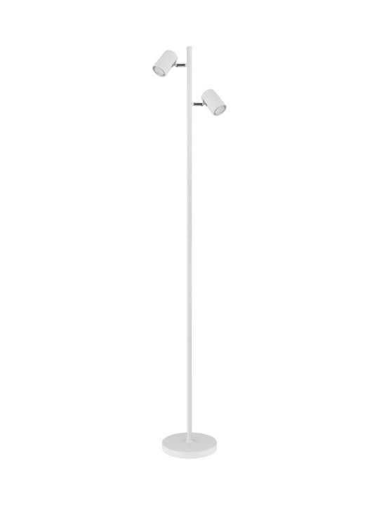 Globo Lighting Φωτιστικό Δαπέδου με Ντουί για Λαμπτήρα GU10 Λευκό