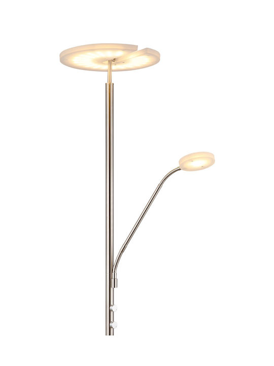 Globo Lighting LED Floor Lamp with Warm White Light Silver