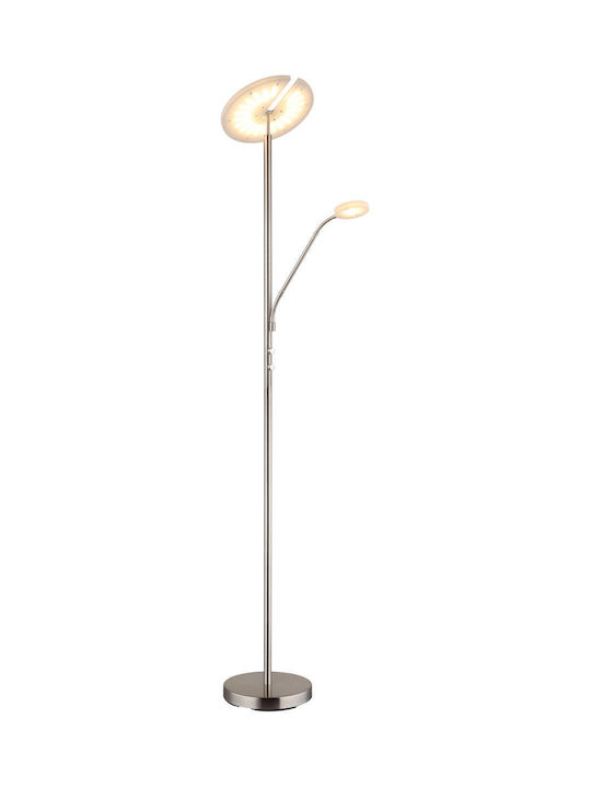 Globo Lighting LED Floor Lamp with Warm White Light Silver