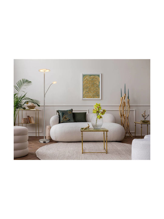 Globo Lighting LED Floor Lamp with Warm White Light Silver